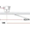 Brazo Dual de 1m para Cámaras CCTV con Abrazaderas a Poste