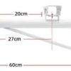 Brazo Dual de 1m para Cámaras CCTV con Abrazaderas a Poste