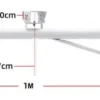 Brazo Dual de 1m para Cámaras CCTV con Abrazaderas a Poste