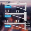 Brazo Dual de 1m para Cámaras CCTV con Abrazaderas a Poste